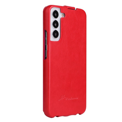 Fierre Shann 64 Texture Vertical Flip PU Leather Phone Case