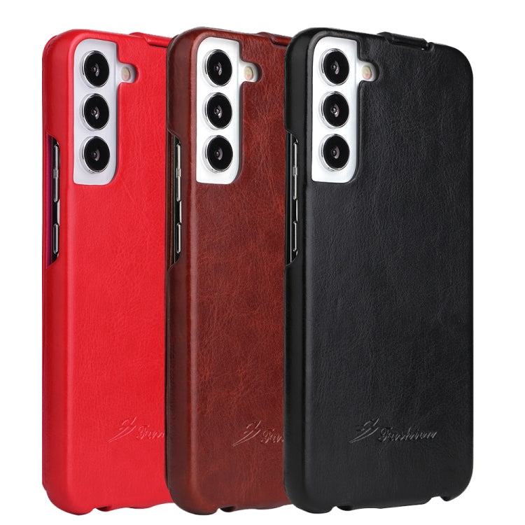 Fierre Shann 64 Texture Vertical Flip PU Leather Phone Case