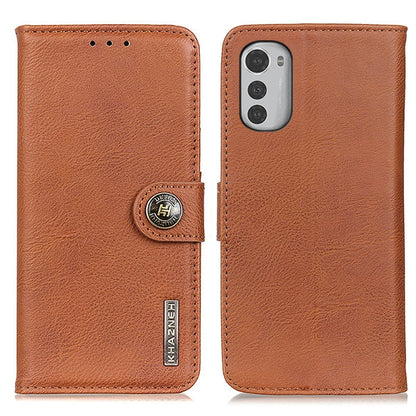 KHAZNEH Cowhide Texture Leather Phone Case