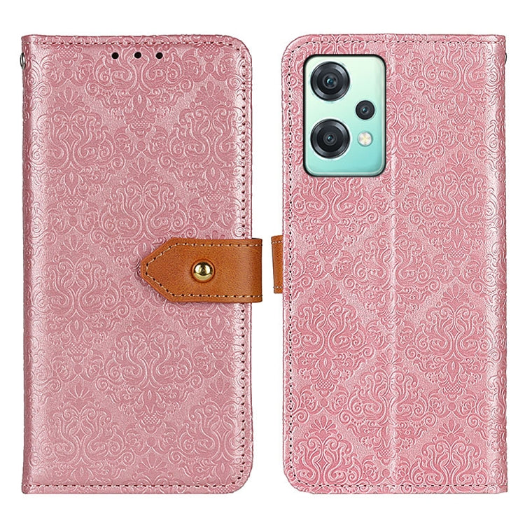 European Floral Embossed Flip Leather Phone Case