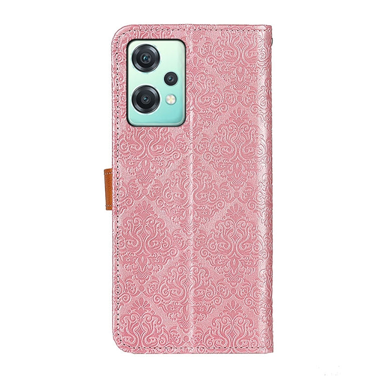 European Floral Embossed Flip Leather Phone Case