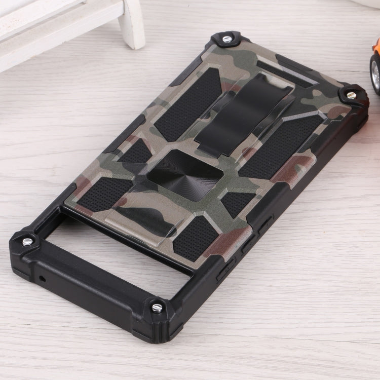 Camouflage Armor TPU + PC Magnetic Holder Phone Case