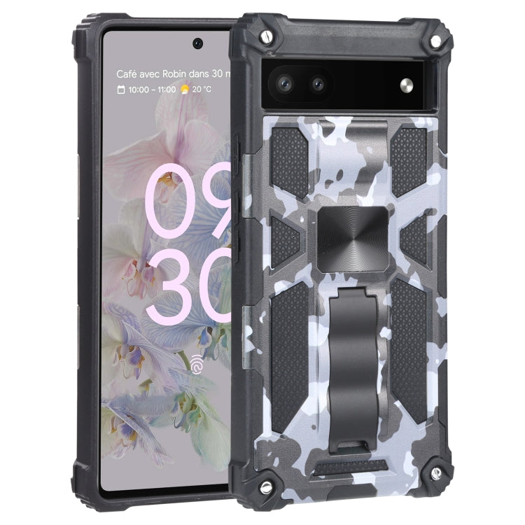 Camouflage Armor TPU + PC Magnetic Holder Phone Case