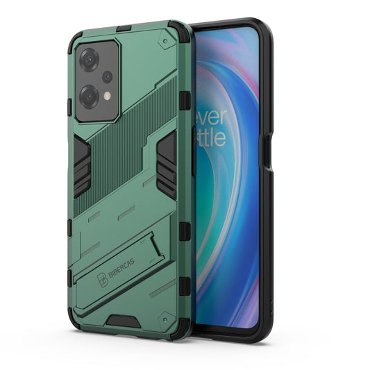 Punk Armor 2 in 1 Shockproof Phone Case with Invisible Holder, For OnePlus Nord CE 2 Lite 5G/Realme 9 Pro