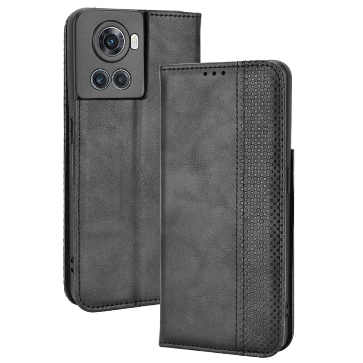 Magnetic Buckle Retro Texture Leather Phone Case, For OnePlus Ace 5G / 10R