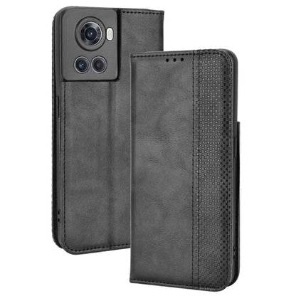 Magnetic Buckle Retro Texture Leather Phone Case, For OnePlus Ace 5G / 10R