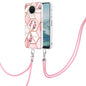 Splicing Marble Flower Pattern TPU Phone Case with Lanyard, For Nokia G20 / G10, For Nokia G21 / G11, For OPPO Realme 9 Pro+ 5G, For OPPO Realme 9 Pro 5G, For OPPO Realme 9i / A36 / A96 4G, For Samsung Galaxy A03s US Version