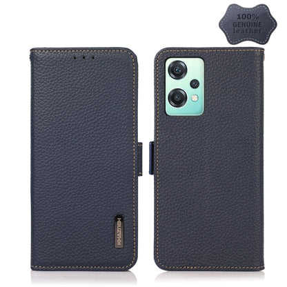 KHAZNEH Side-Magnetic Litchi Genuine Leather RFID Phone Case, For OnePlus Nord CE 2 Lite 5G, For OPPO K10 5G, For OPPO K10 Pro 5G