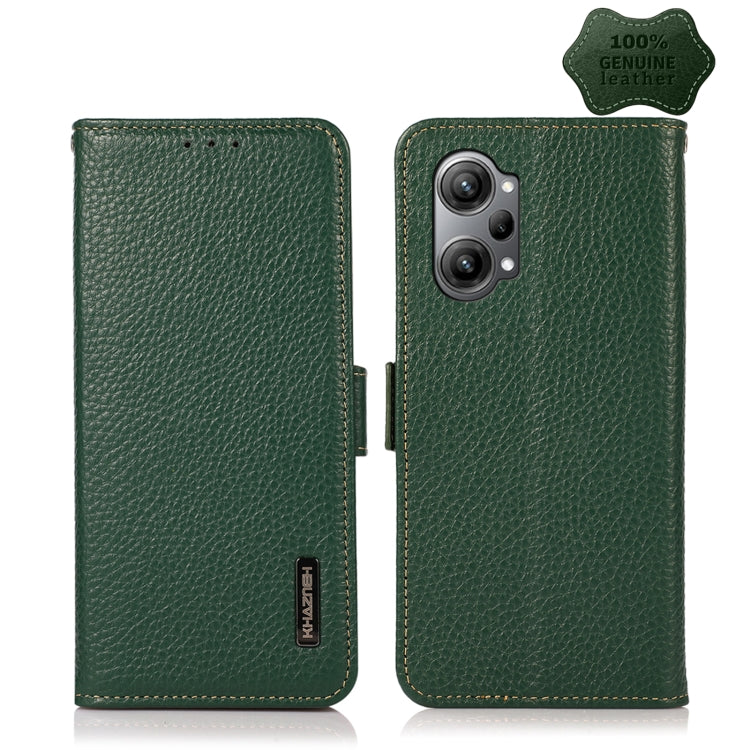 KHAZNEH Side-Magnetic Litchi Genuine Leather RFID Phone Case