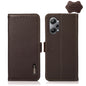 KHAZNEH Side-Magnetic Litchi Genuine Leather RFID Phone Case, For OnePlus Nord CE 2 Lite 5G, For OPPO K10 5G, For OPPO K10 Pro 5G