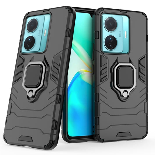 Shockproof PC + TPU Phone Case with Magnetic Ring Holder