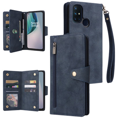 Rivet Buckle 9 Cards Three Fold Leather Phone Case