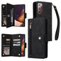 Rivet Buckle 9 Cards Three Fold Leather Phone Case