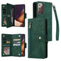 Rivet Buckle 9 Cards Three Fold Leather Phone Case