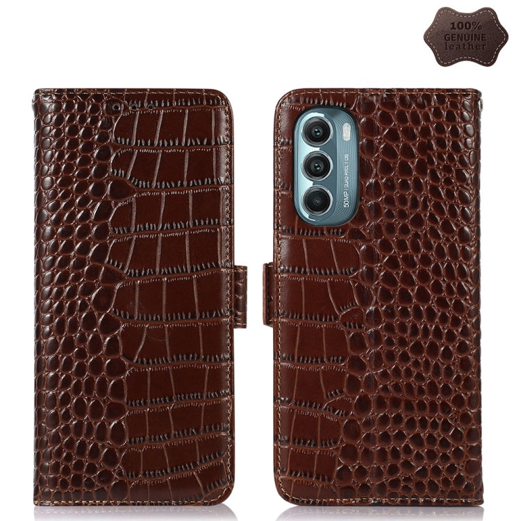 Crocodile Top Layer Cowhide Leather Phone Case, For Motorola Edge 30 5G, For Motorola Moto G Stylus 5G 2022, For Nokia C2 2nd Edition, For Nokia C21 Plus, For Nokia C21, For Nokia C200