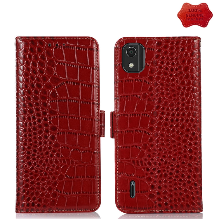 Crocodile Top Layer Cowhide Leather Phone Case