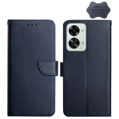 Genuine Leather Fingerprint-proof Horizontal Flip Phone Case