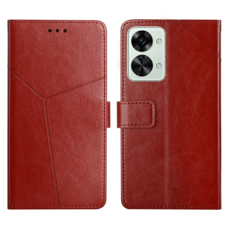 Y Stitching Horizontal Flip Leather Phone Case