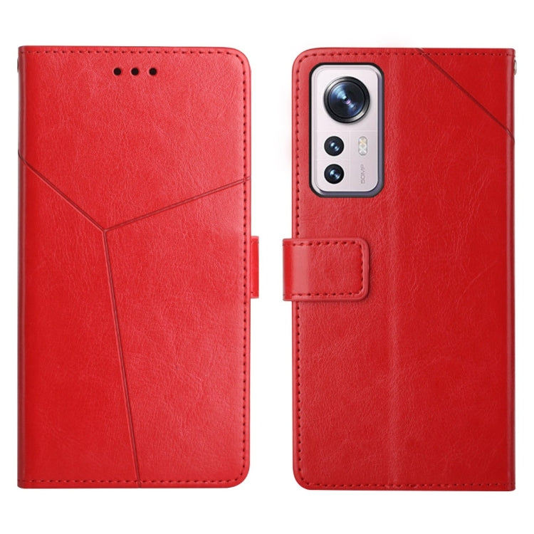 Y Stitching Horizontal Flip Leather Phone Case