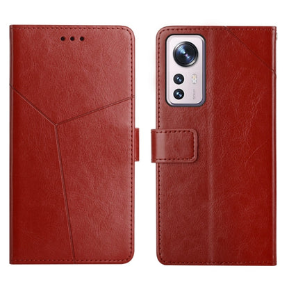 Y Stitching Horizontal Flip Leather Phone Case