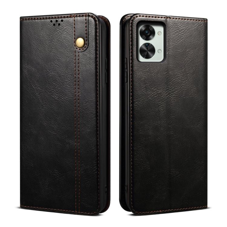 Oil Wax Crazy Horse Texture Leather Phone Case