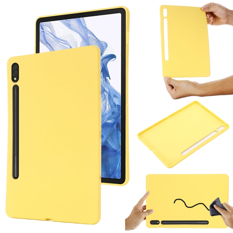 Pure Color Liquid Silicone Shockproof Tablet Case, For Samsung Galaxy Tab S8 / S7, For Samsung Galaxy Tab S8 Ultra