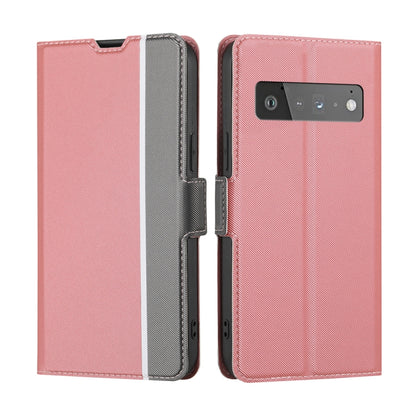 Twill Texture Side Button Leather Phone Case