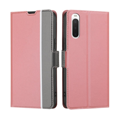 Twill Texture Side Button Leather Phone Case