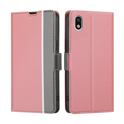 Twill Texture Side Button Leather Phone Case