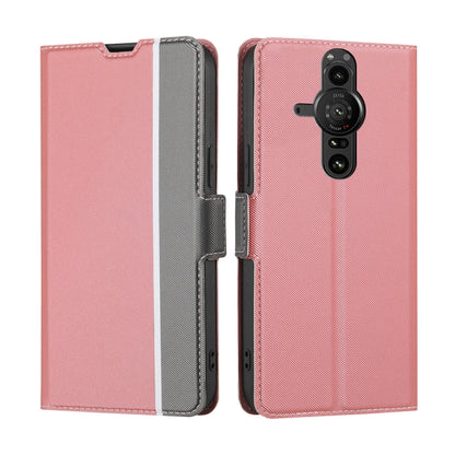 Twill Texture Side Button Leather Phone Case