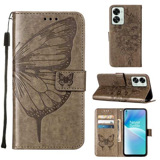 Embossed Butterfly Leather Phone Case, For OnePlus Nord 2T 5G, For OnePlus Nord CE 2 Lite 5G, For OnePlus Ace 5G