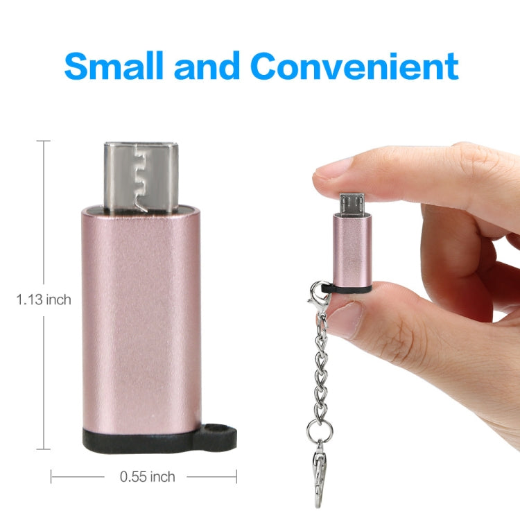5 PCS USB-C / Type-C Female to Micro USB Male Connector Adapter Random Color Delivery, USB-C / Type-C Female
