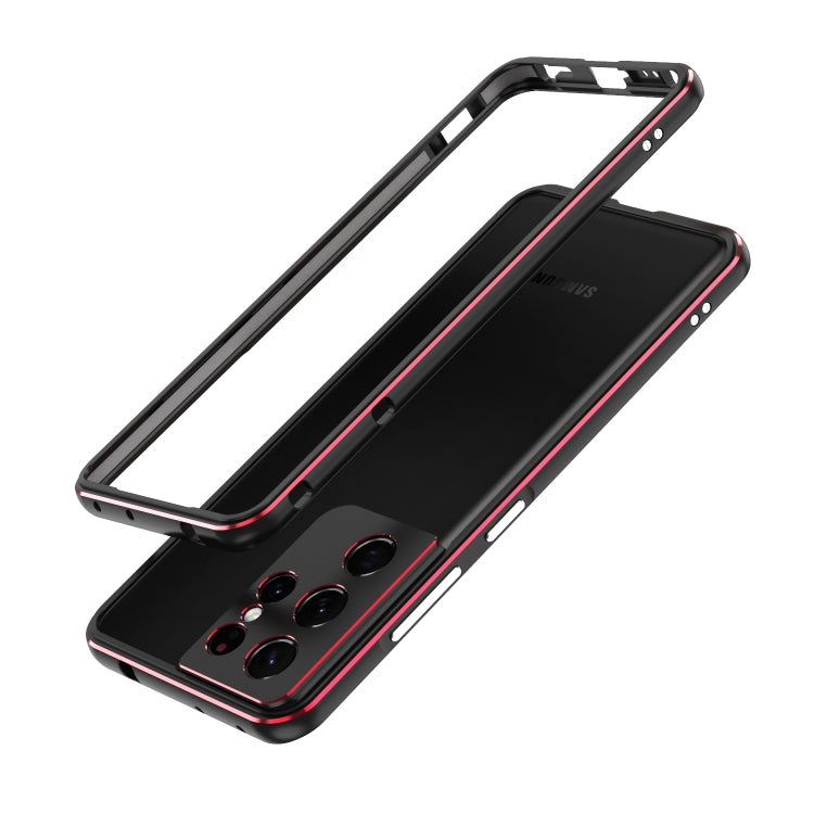 Aurora Series Lens Protector + Metal Frame Protective Phone Case, For Samsung Galaxy S21 Ultra