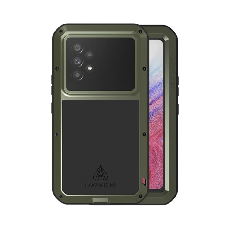 LOVE MEI Metal Shockproof Waterproof Dustproof Protective Phone Case with Glass