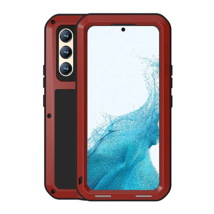 LOVE MEI Metal Shockproof Waterproof Dustproof Protective Phone Case with Glass