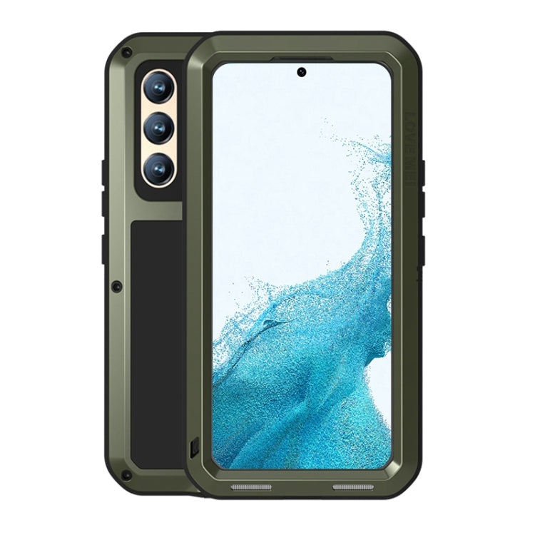 LOVE MEI Metal Shockproof Waterproof Dustproof Protective Phone Case with Glass