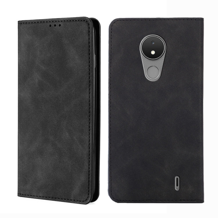 Skin Feel Magnetic Horizontal Flip Leather Phone Case