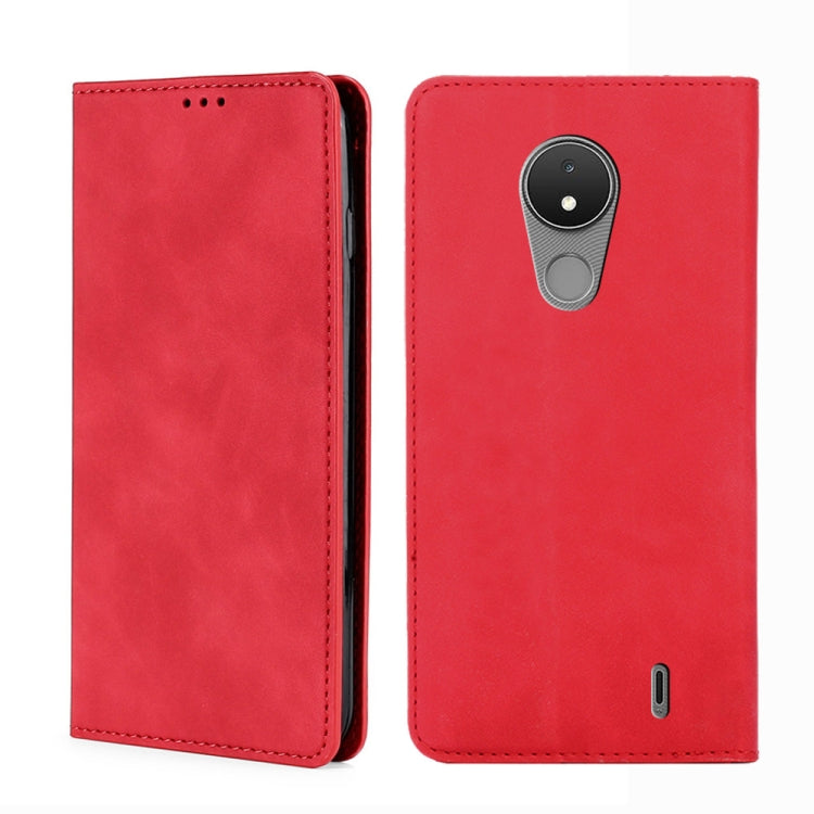 Skin Feel Magnetic Horizontal Flip Leather Phone Case