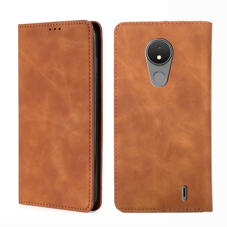 Skin Feel Magnetic Horizontal Flip Leather Phone Case