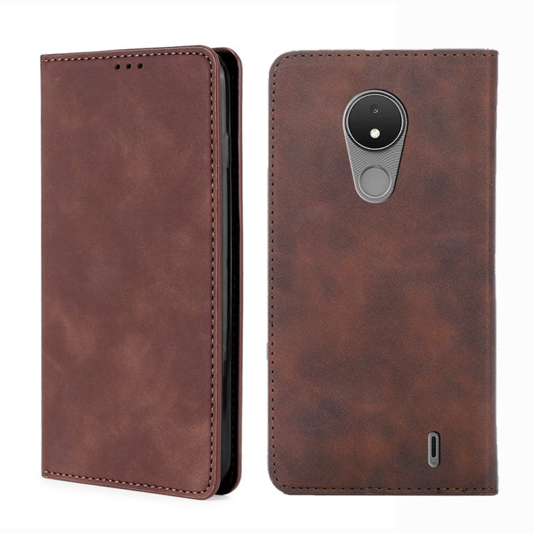 Skin Feel Magnetic Horizontal Flip Leather Phone Case