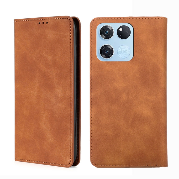 Skin Feel Magnetic Horizontal Flip Leather Phone Case