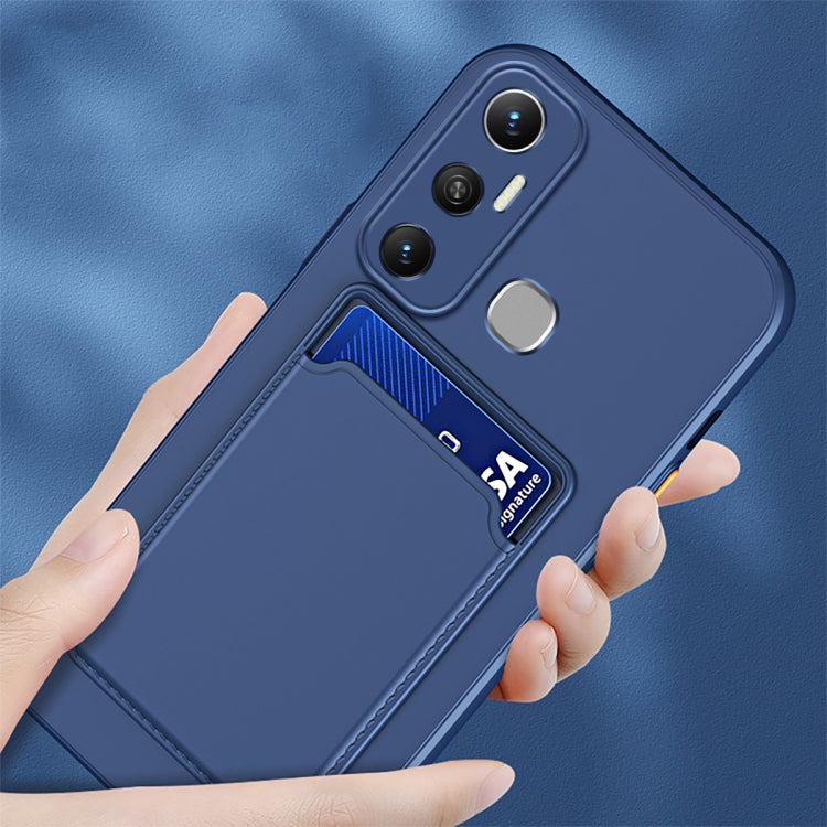 Skin Feel Card Contrast Color Button TPU Phone Case