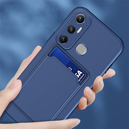 Skin Feel Card Contrast Color Button TPU Phone Case