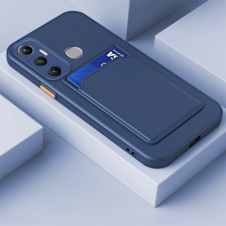 Skin Feel Card Contrast Color Button TPU Phone Case
