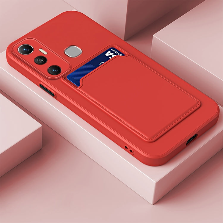 Skin Feel Card Contrast Color Button TPU Phone Case