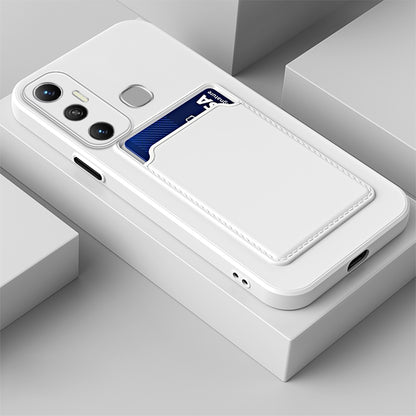 Skin Feel Card Contrast Color Button TPU Phone Case