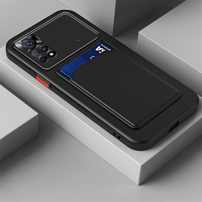 Skin Feel Card Contrast Color Button TPU Phone Case