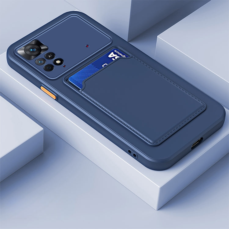 Skin Feel Card Contrast Color Button TPU Phone Case