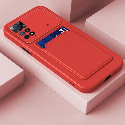 Skin Feel Card Contrast Color Button TPU Phone Case