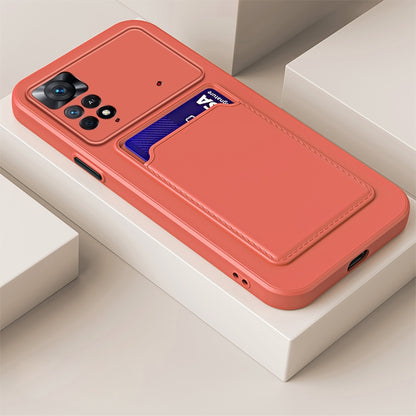 Skin Feel Card Contrast Color Button TPU Phone Case